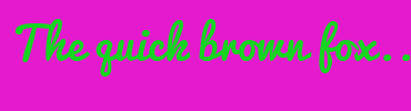 Image with Font Color 14D620 and Background Color E51ACF